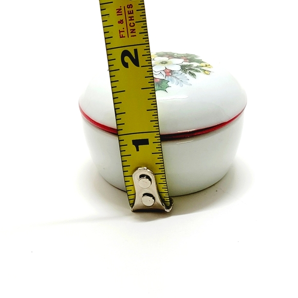 Reutter Porzellan W-Germany Floral White Round Jewelry Trinket Box with Lid - Picture 8 of 8